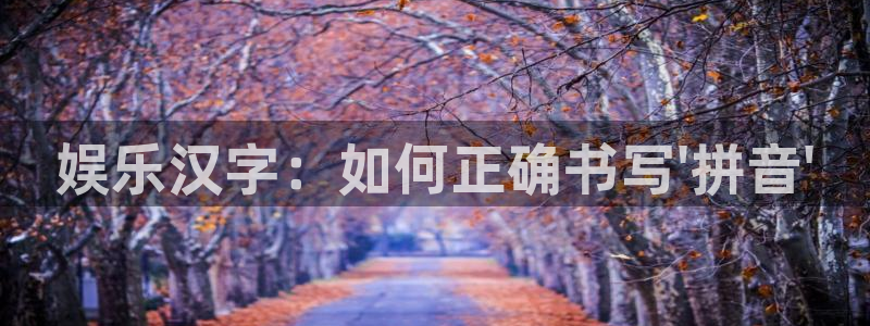 奇亿娱乐官方网站首页：娱乐汉字：如何正确书写\'拼音\'